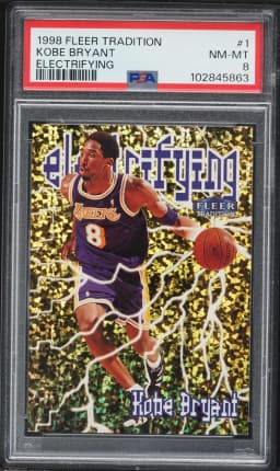 1998 #1 Kobe Bryant PSA 8 Fleer Tradition Electrifying Basketball