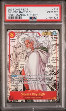 2024 #118 Silvers Rayleigh PSA 10 OP08-Two Legends One Piece