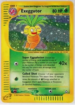 2003 Pokemon Aquapolis #H10 Exeggutor-Holo