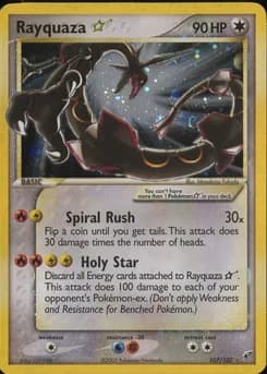 2005 Pokemon Ex Deoxys #107 Rayquaza-Holo Gold Star