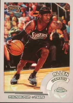 2002 Topps Chrome #3 Allen Iverson White Refractor