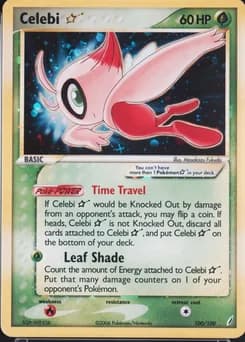 2006 Pokemon Ex Crystal Guardians #100 Celebi-Holo Gold Star