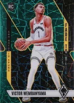 2023 Panini Phoenix Fade to Black #11 Victor Wembanyama Green Lazer