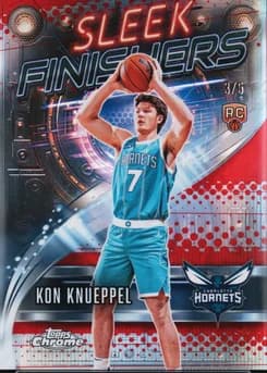 2025 Topps Chrome Sleek Finishers #SF-24 Kon Knueppel Red Refractor