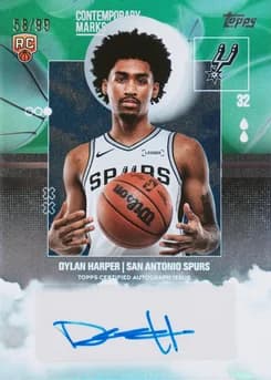 2025 Topps Contemporary Marks #CM-DH Dylan Harper Green Rainbow