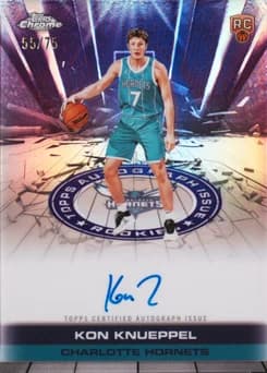 2025 Topps Chrome Autograph Issue Rookies #TAIR-KK Kon Knueppel Purple Refractor