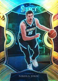 2020 Panini Select #58 Nikola Jokic Gold Prizm