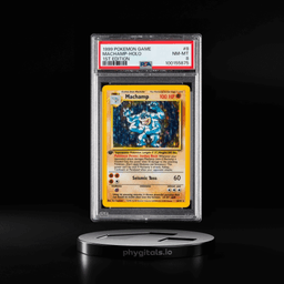 1999 POKEMON GAME #8 MACHAMP-HOLO 1ST EDITION PSA 8