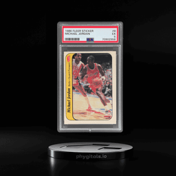1986 Fleer Sticker Michael Jordan #8 PSA 5