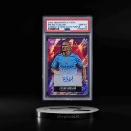 2022 Topps Bellingham Platinum UEFA Current Stars Purple Erling Haaland AUTO /25 PSA 10 GEM