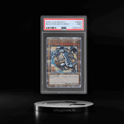 2025 Yu Gi Oh 25th Anniversary Ukiyo E Japanese Framed Stamp Set Blue Eyes White Dragon #NYC1JP001 PSA 9