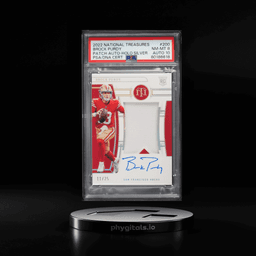 2022 National Treasures Holo Silver Brock Purdy ROOKIE PATCH AUTO DNA 10 /25 #200 PSA 8 NM-MT