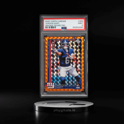 2025 Topps Chrome Orange Geometric Refractor Jaxson Dart ROOKIE /25 #306 PSA 9 MINT