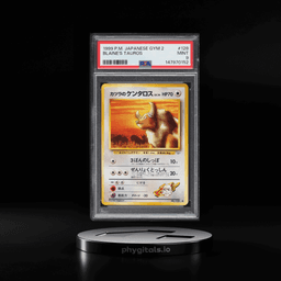 1999 Pokemon Japanese Gym 2 Blaine's Tauros #128 PSA 9 MINT