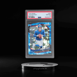 2025 Panini Prizm Blue Ice Prizm Jaxson Dart #332 31/99 PSA 10