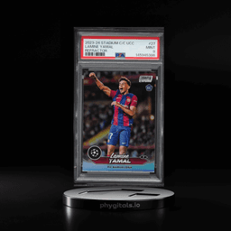 2023 Stadium Club Chrome UEFA Club Competitions Refractor Lamine Yamal ROOKIE #27 PSA 9 MINT