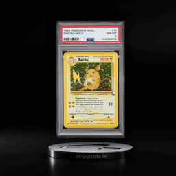1999 Pokemon Fossil Holo Raichu #14 PSA 8 NM-MT