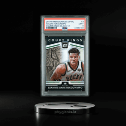 2017 Giannis Antetokounmpo Panini Donruss Optic Court Kings Black 1/1 PSA 9