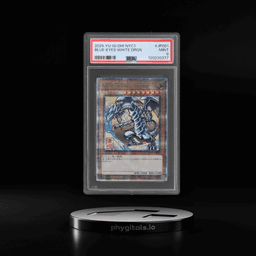 2025 Yu Gi Oh 25th Anniversary Ukiyo E Japanese Framed Stamp Set Blue Eyes White Dragon #NYC1JP001 PSA 9
