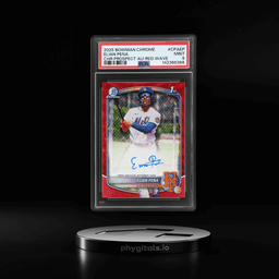 2025 Bowman Chrome Prospect Autograph Red Wave Refractor Elian Pena #CPAEP 5/5 PSA 9