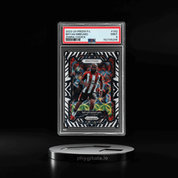 2023 Panini Prizm Premier League Zebra Choice Bryan Mbeumo #143 13/15 PSA 9