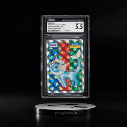 1997 Pokemon Japanese Topsun Original Series Block Prism Holo Vaporeon #134 CGC 5.5 EX+