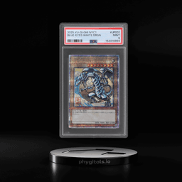 2025 Yu Gi Oh 25th Anniversary Ukiyo E Japanese Framed Stamp Set Blue Eyes White Dragon #NYC1JP001 PSA 9