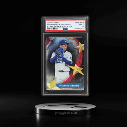 2025 Topps Stars of MLB Series 2 Black Foil Yoshinobu Yamamoto #SMLB43 3/10 PSA 9