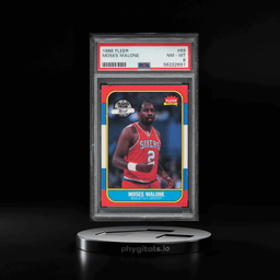 1986 Fleer Basketball Moses Malone #69 PSA 8 NM-MT