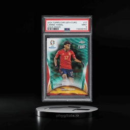 2024 Topps Chrome UEFA Euro Aqua Wave Refractor Lamine Yamal /199 #17 PSA 9 MINT