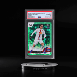 2022 Topps Chrome UEFA Women's Champions League Sapphire Green Wendie Renard #91 15/99 PSA 10