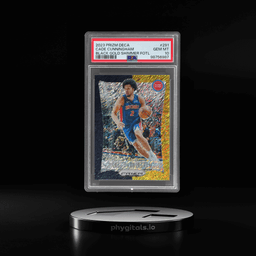 2023 Panini Prizm Deca Black Gold Shimmer Fotl Prizm Cade Cunningham #291 5/8 PSA 10