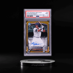 2025 Bowman Chrome Mega Box Gold Refractor Kevin McGonigle PROSPECT AUTO /50 #BMA-KM PSA 9 MINT