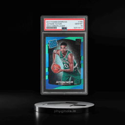2017 Donruss Holo Green Laser Jayson Tatum #198 87/99 PSA 10