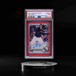 2020 Bowman Chrome Draft Picks Red Wave Refractor Zac Veen PROSPECT AUTO /5 #CDA-ZV PSA 9 MINT