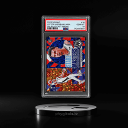 2023 Panini Mosaic Stare Masters Blue Fast Break Victor Wembanyama #16 7/85 PSA 10