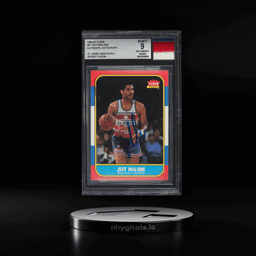 1986 Fleer Basketball Jeff Malone GAME USED PATCH AUTO #67 BGS AUTH