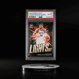 2024 Giannis Antetokounmpo Donruss Optic Lights Out Gold Vinyl 1/1 PSA 10