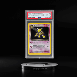2000 Pokemon Team Rocket Holo Dark Alakazam #1 PSA 8