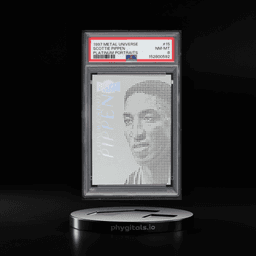 1997 Metal Universe Platinum Portraits Scottie Pippen #15 PSA 8 NM-MT