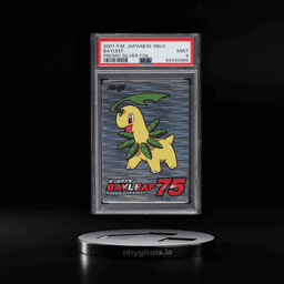 2001 Pokemon Japanese Meiji Promo Silver Foil Bayleef PSA 9 MINT