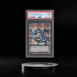 2025 Yu Gi Oh 25th Anniversary Ukiyo E Japanese Framed Stamp Set Blue Eyes White Dragon #NYC1JP001 PSA 9