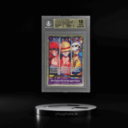 2025 One Piece Three Captains Battle and Support Crew Battle Promo Silver Foil Top 32 When You'Re At Sea You Fight Against Pirates!! #OP05-076 BGS 10