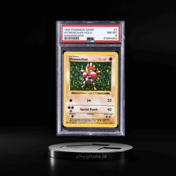 1999 POKEMON BASE SET SHADOWLESS #7 HITMONCHAN-HOLO PSA 8