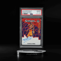 2019 Panini Mosaic Scripts Red Wave Shaquille O'Neal AUTO #SCSON PSA 10 GEM MINT