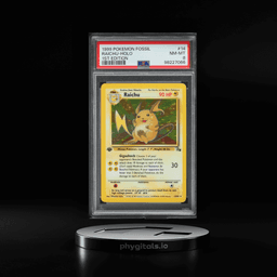 1999 Pokemon Fossil 1st Edition Holo Raichu #14 PSA 8 NM-MT