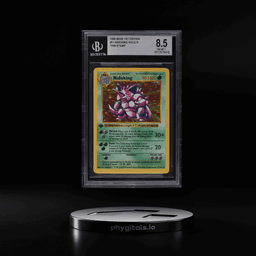 1999 Pokemon Base Set Shadowless 1st Ed. Thin Stamp Holo Nidoking #11 BGS 8.5
