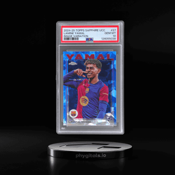 2024 Topps Chrome Sapphire UEFA Club Competitions Smiling Variation Lamine Yamal #27 PSA 10