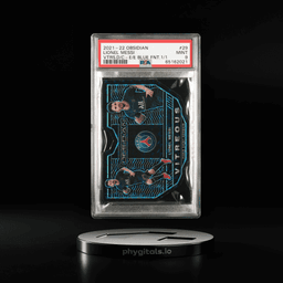 2021 Lionel Messi Obsidian Vitreous Die-Cut E/E Blue Front 1/1 PSA 9