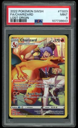 2022 Lost Origin Charizard #TG03 PSA 9